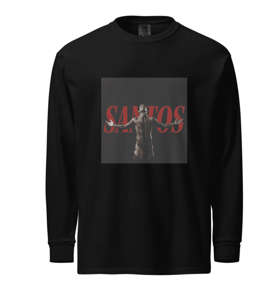 Black heavyweight long sleeve mockup
