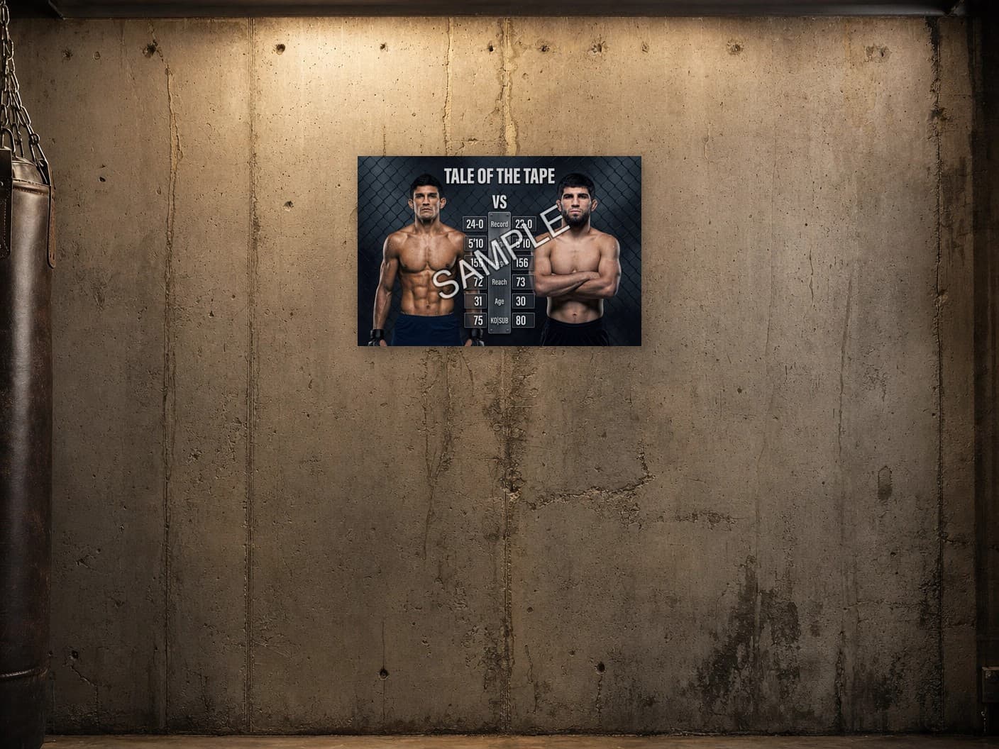 Fight poster on a gym wall