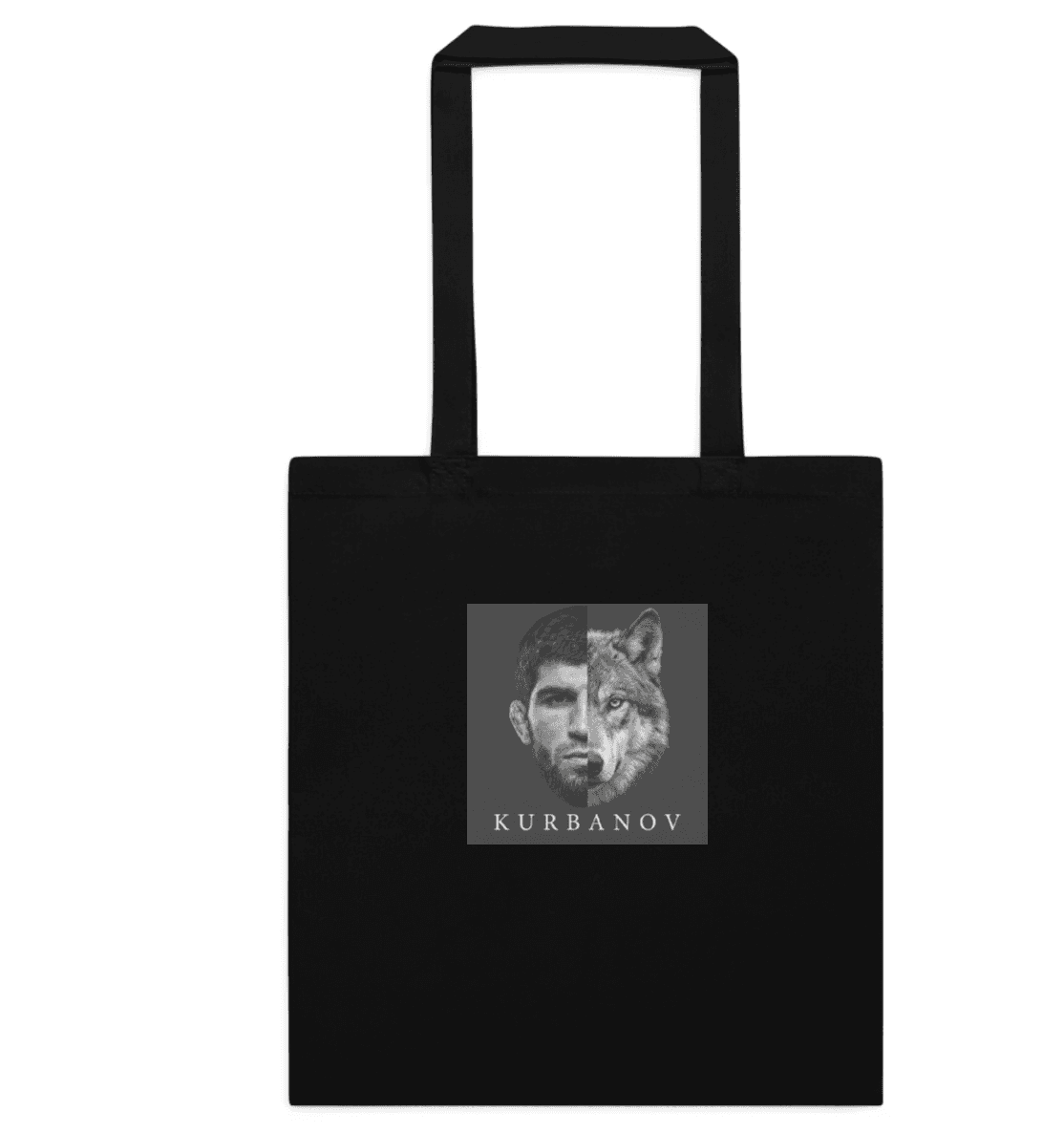 Black cotton tote bag mockup